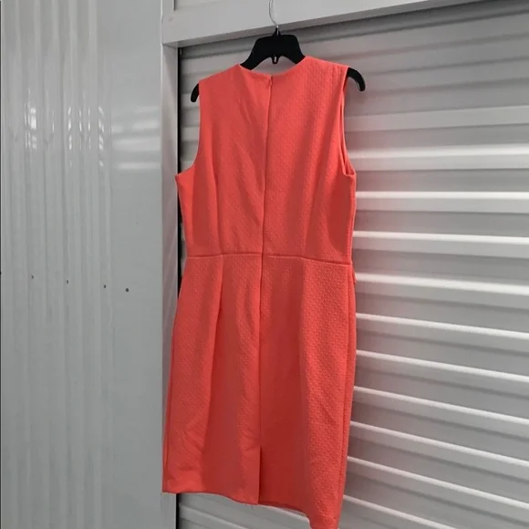 Liz Claiborne Orange Pink Sleeveless Sheath Dress - Picture 9 of 12